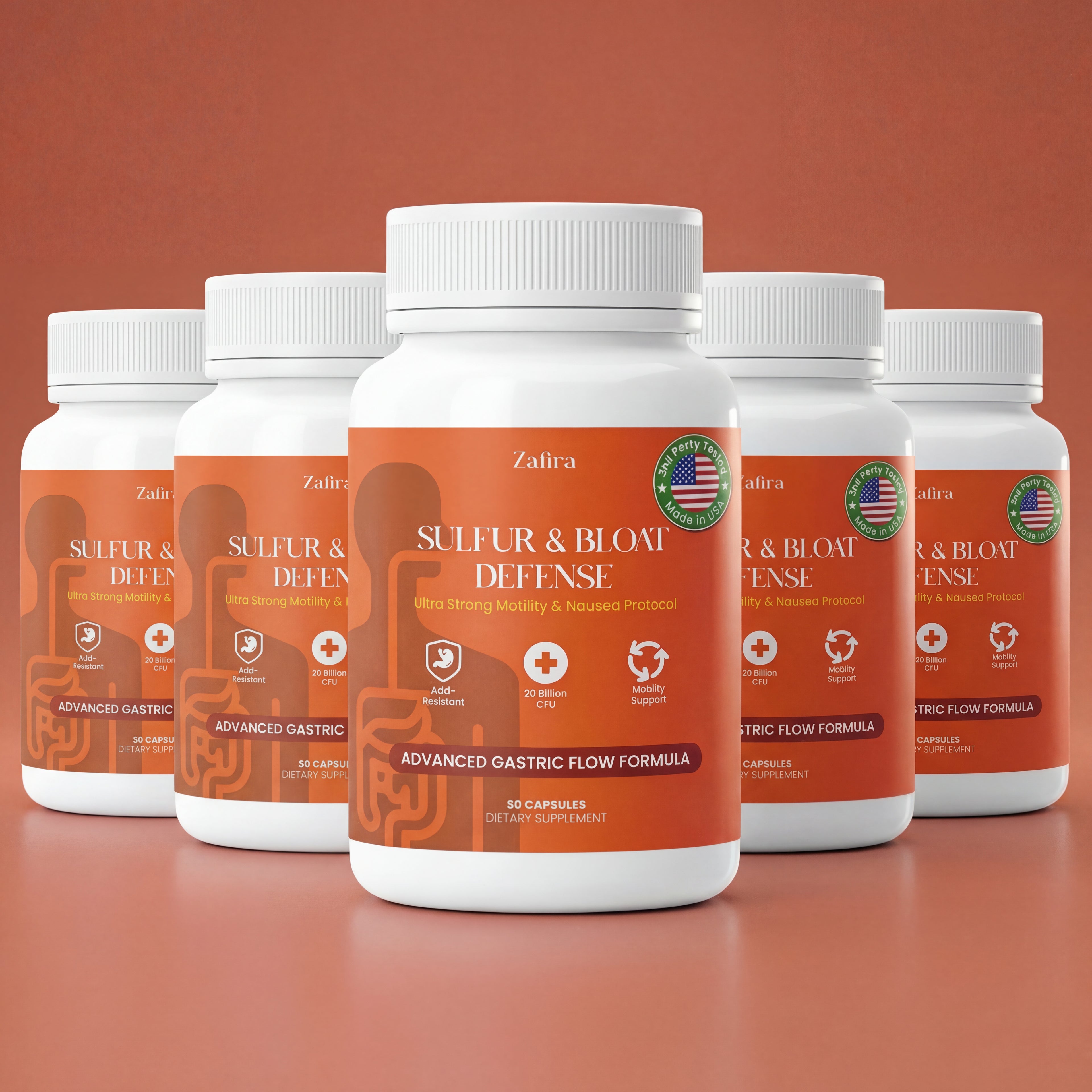 150-Day Supply Zafira Sulfur & Bloat Defence Protocol