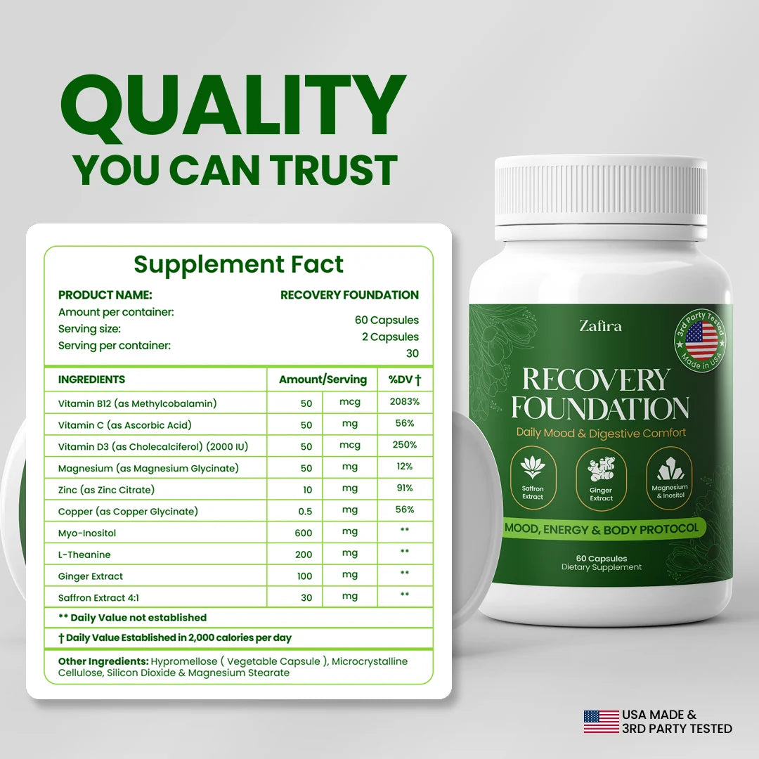 Quality You Can Trust: Recovery Foundation supplement facts