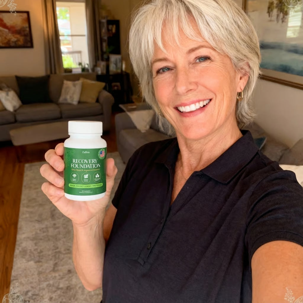 Woman feeling energized after taking Zafira